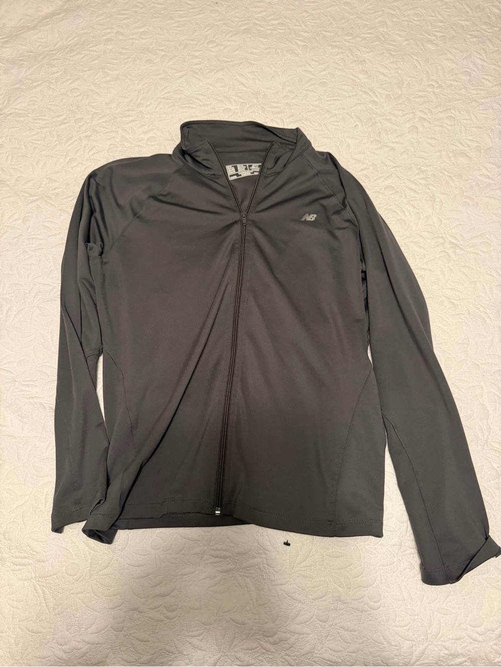 New Balance Charcoal Gray Full-Zip Women's Varsity Jacket